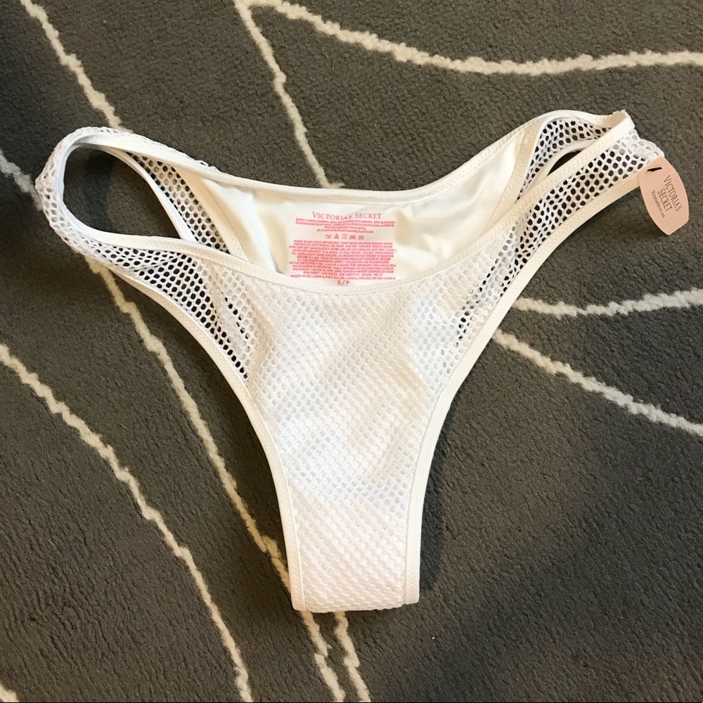 Victoria’s Secret white mesh bikini bottoms